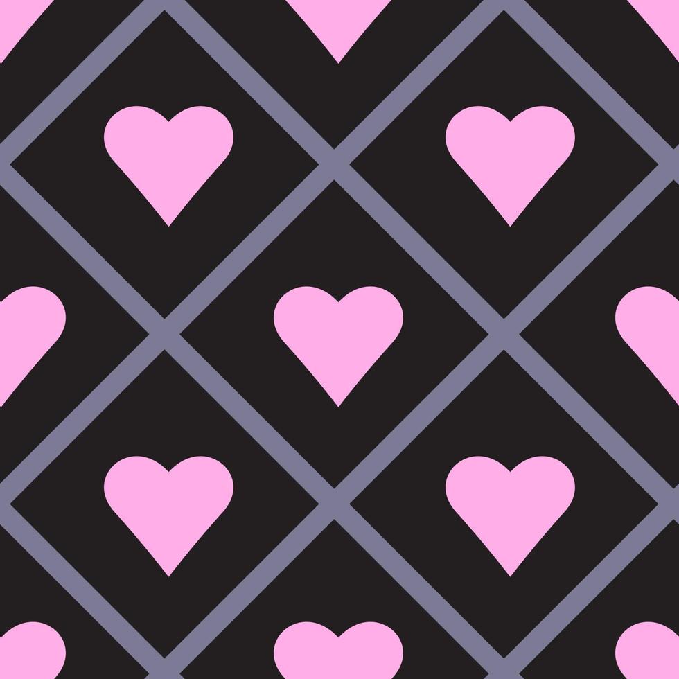 Valentine Seamless Hearts Pattern Vector Illustration