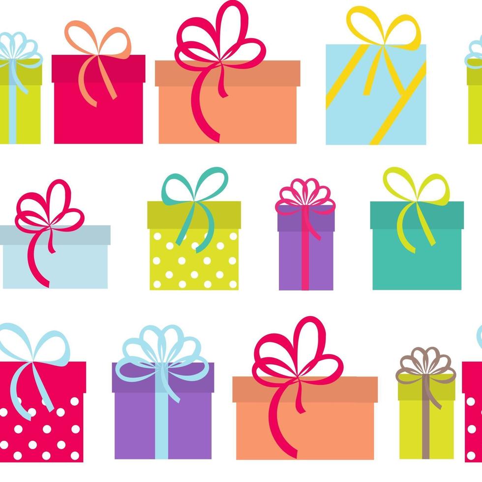 Gift Box Holiday Seamless Pattern Background Vector Illustration