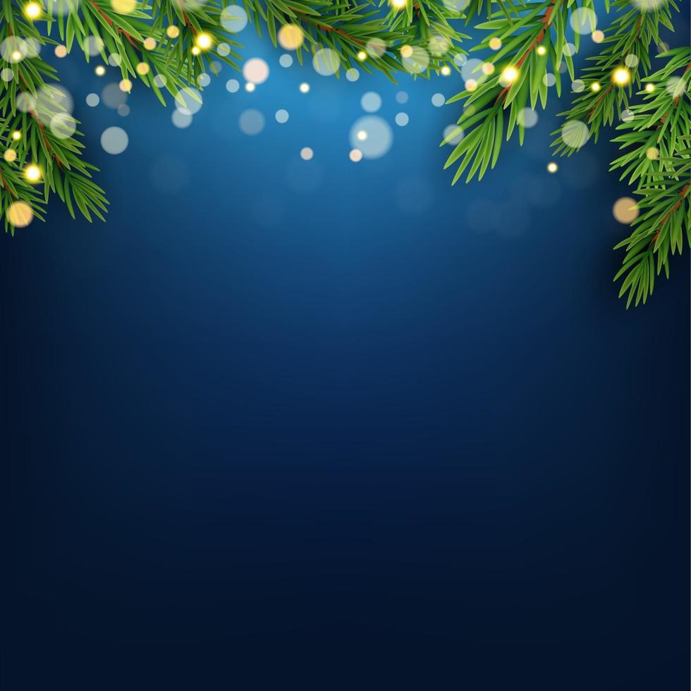 Blue Christmas Holiday Party Background. Happy New Year vector