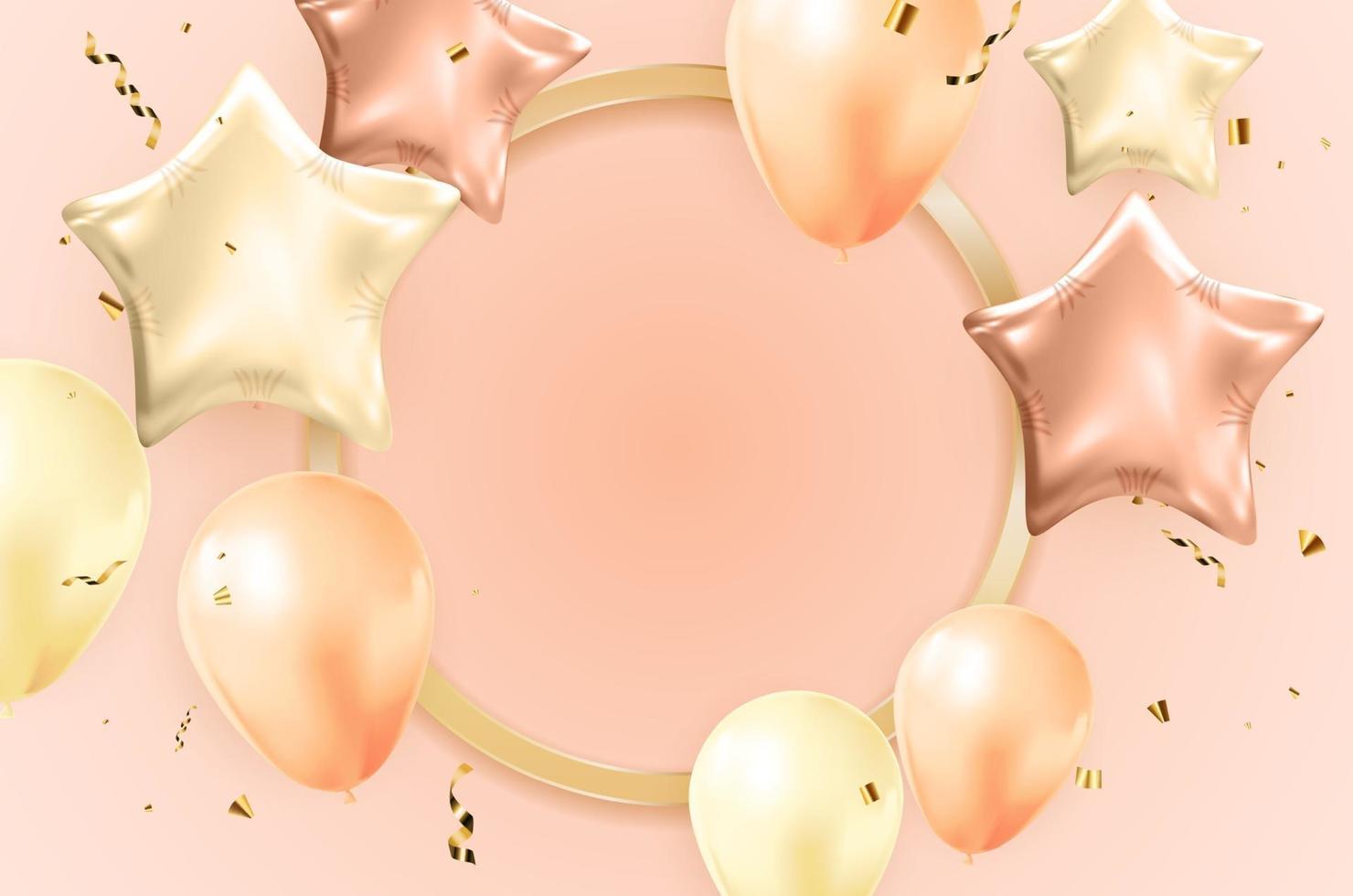 feliz cumpleaños felicitaciones diseño de banner con confeti vector