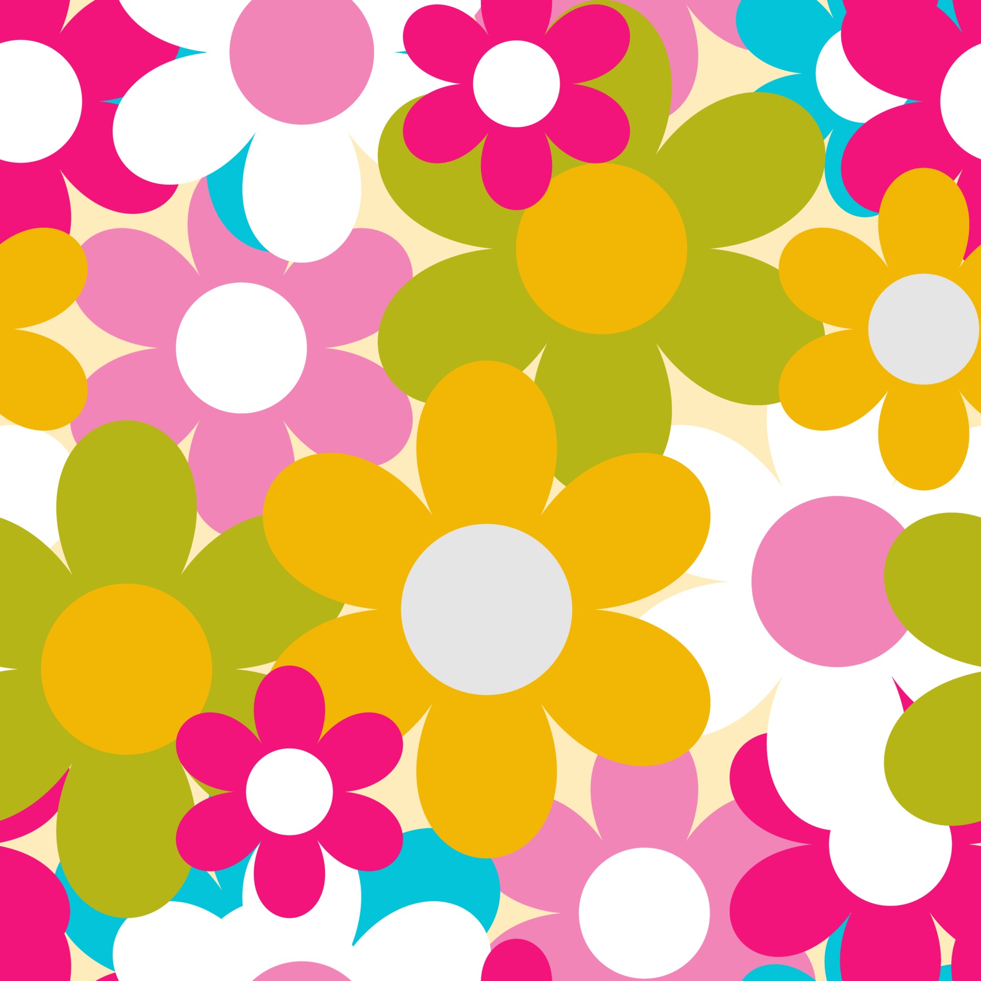 Flowers Nature Seamless Pattern Background Vector ...
