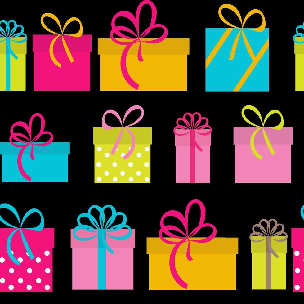 Gift Box Holiday Seamless Pattern Background Vector Illustration