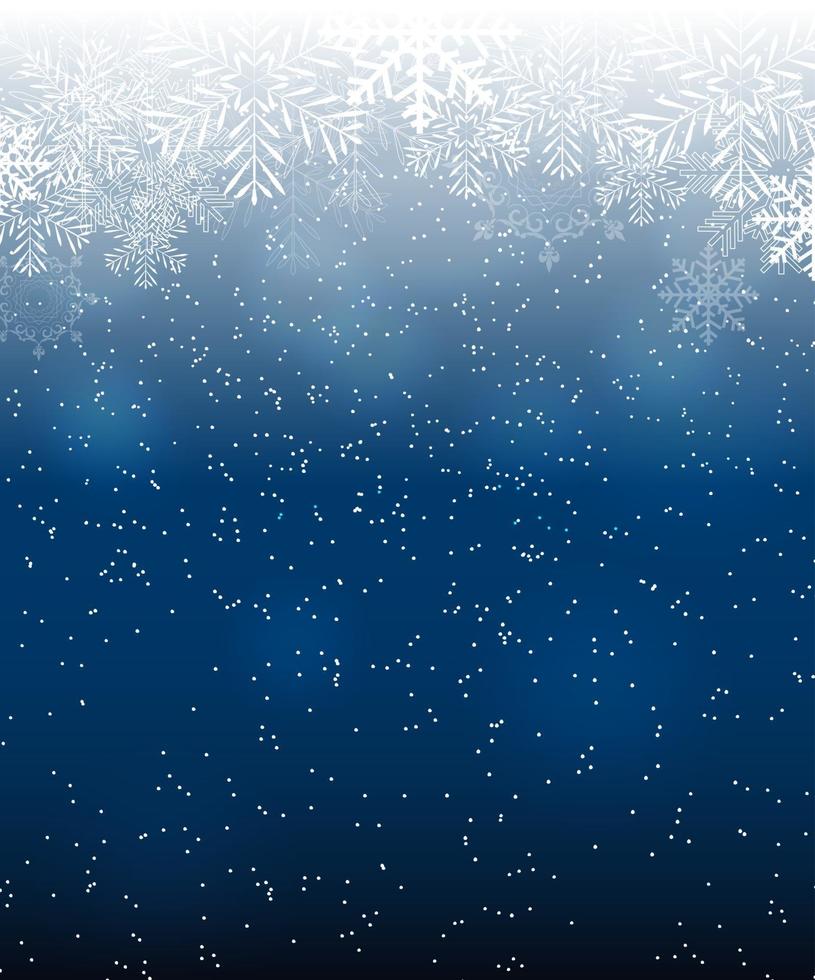 Abstract Beauty Christmas and New Year Background with Snow vector