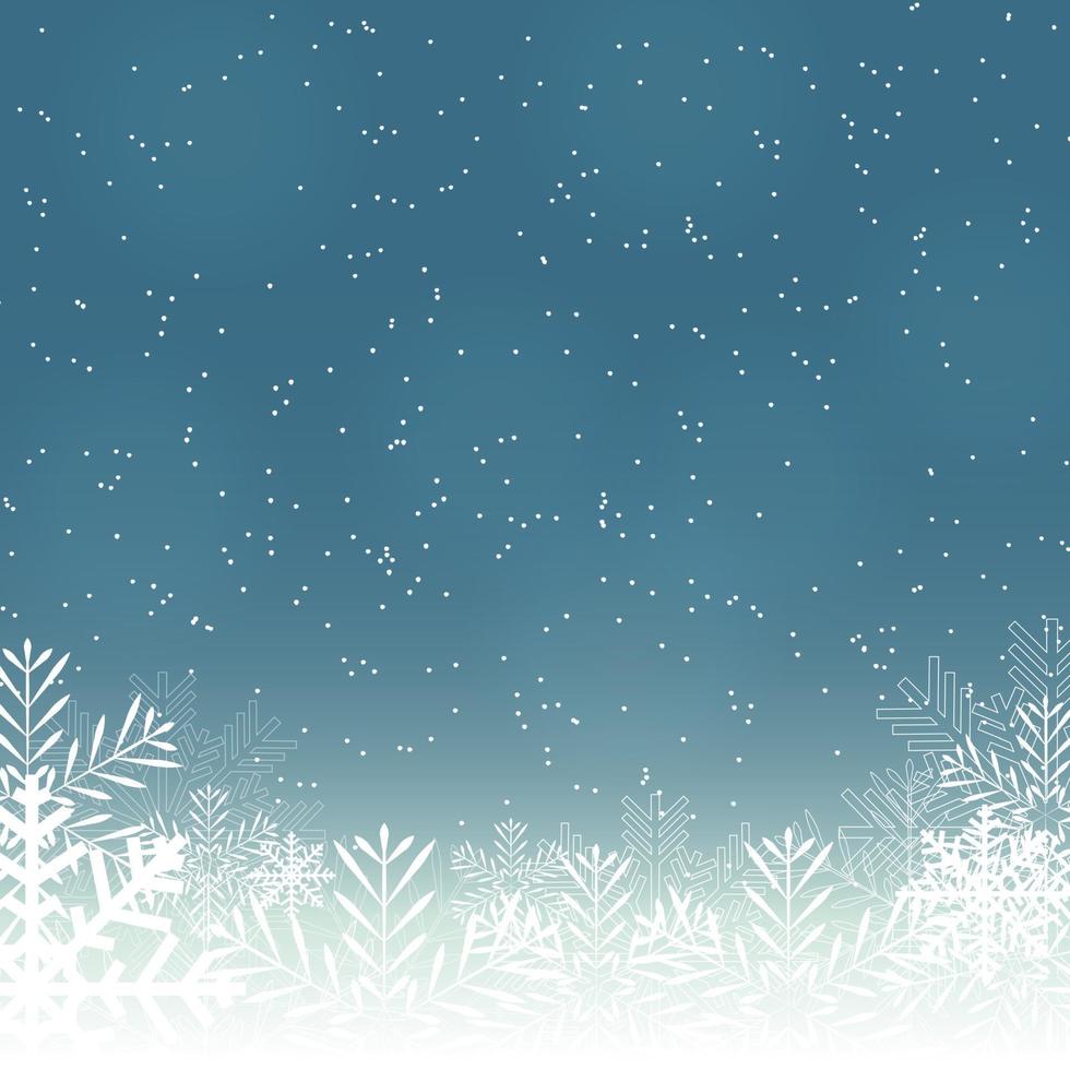 Abstract Beauty Christmas and New Year Background with Snow vector