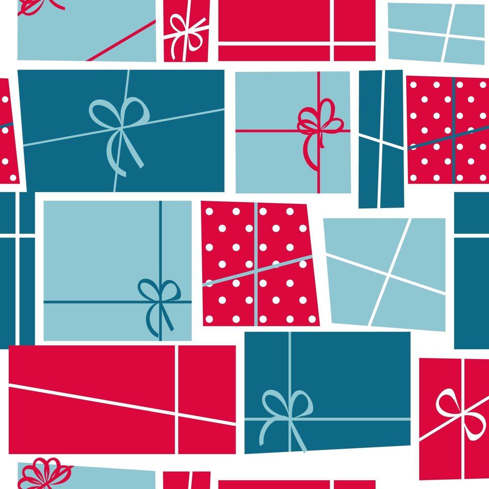 Gift Box Holiday Seamless Pattern Background Vector Illustration