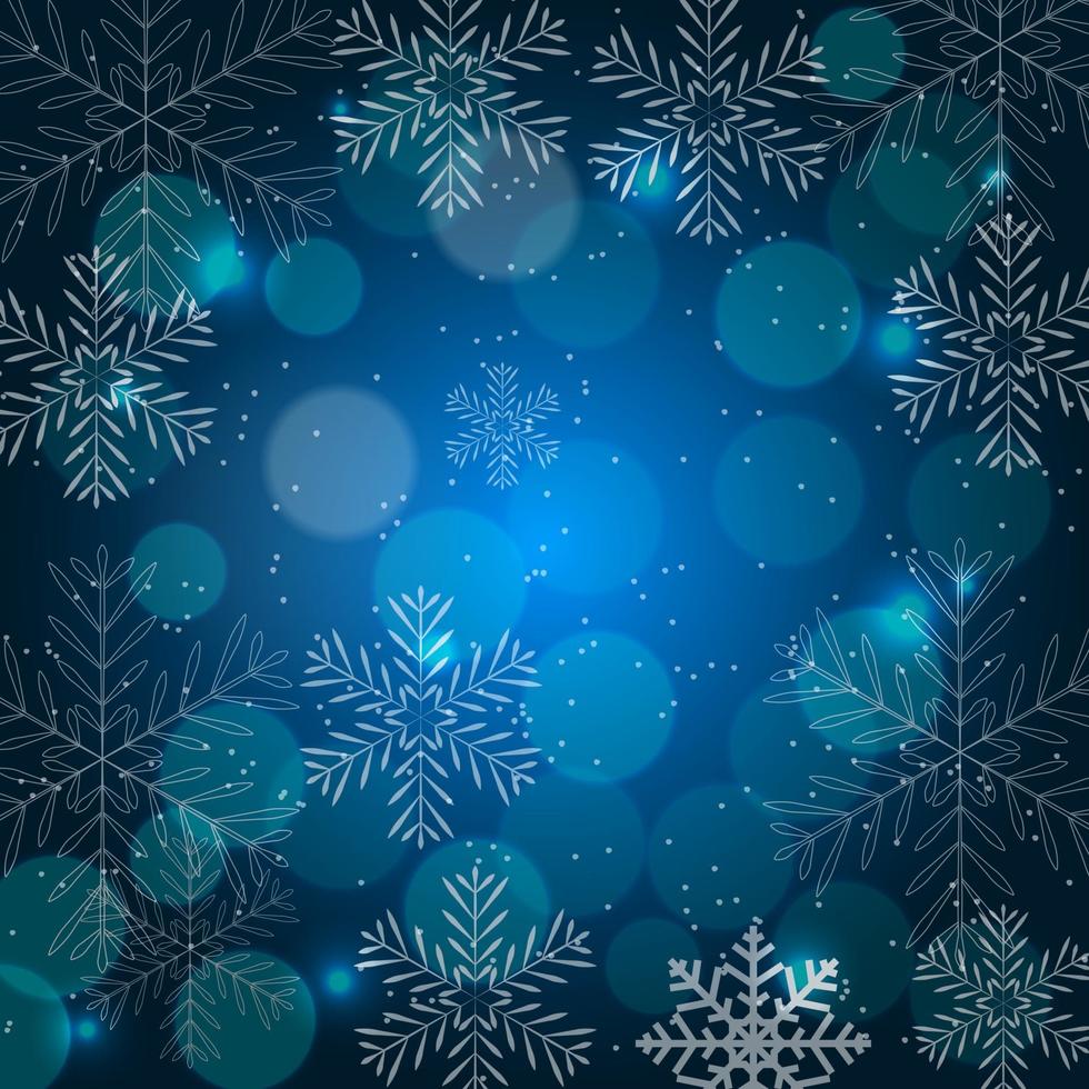 belleza abstracta fondo de navidad y año nuevo con nieve vector