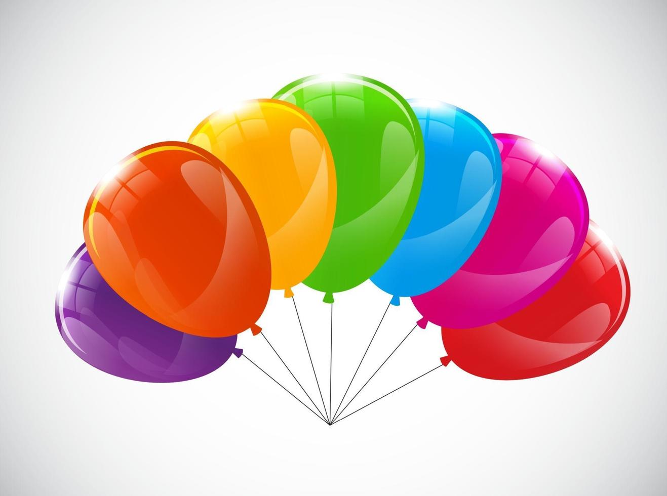 Ilustración de vector de fondo de globos brillantes de color