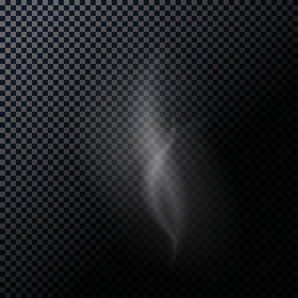 Naturalistic Smoke Isolated on Dark Background. Vector Illustrat