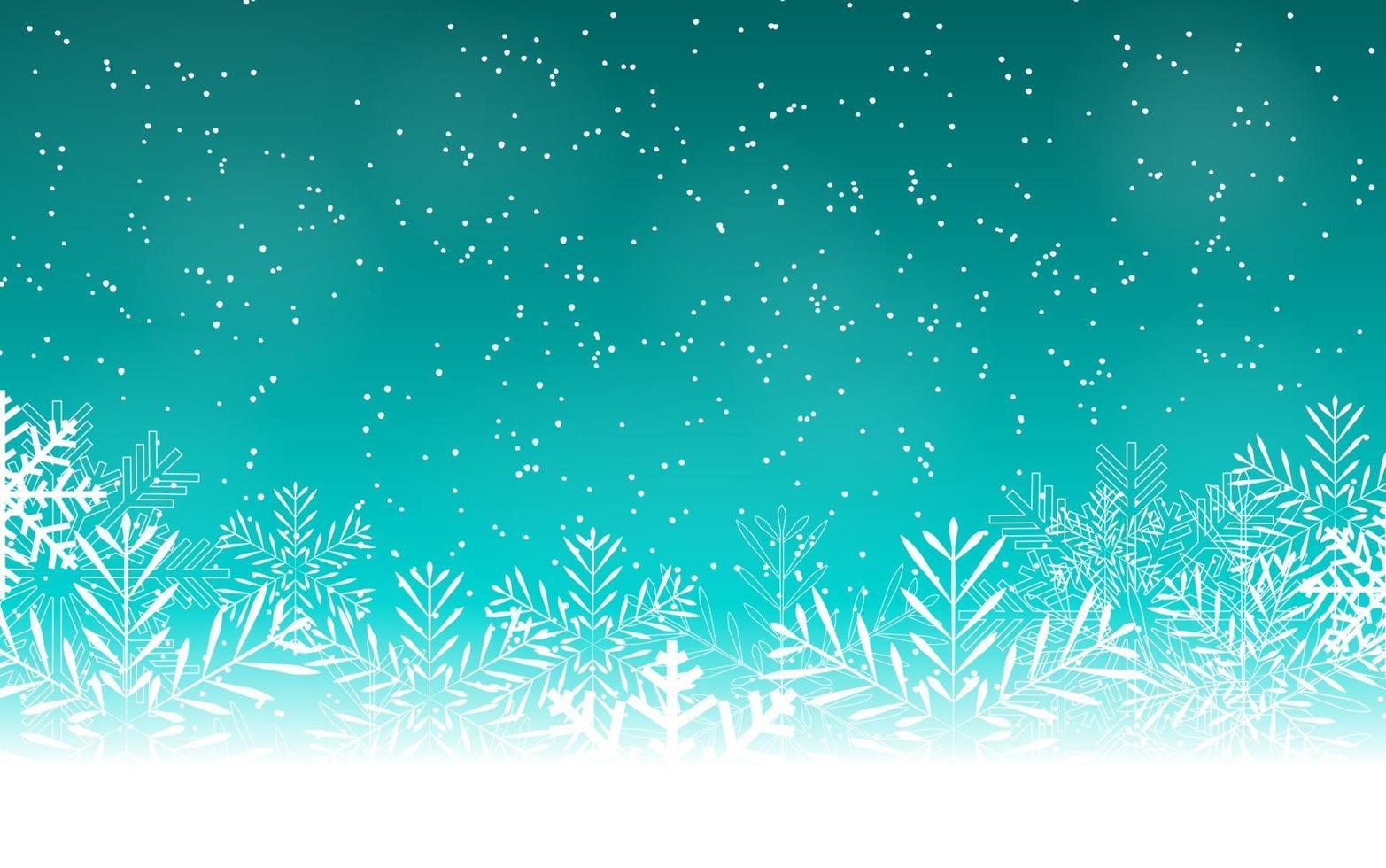 Abstract Beauty Christmas and New Year Background with Snow vector