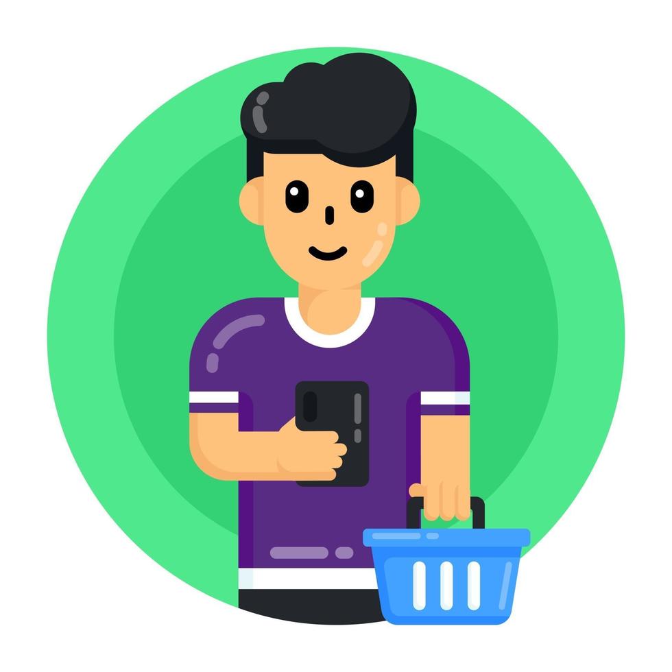 Shopper and Shopping vector
