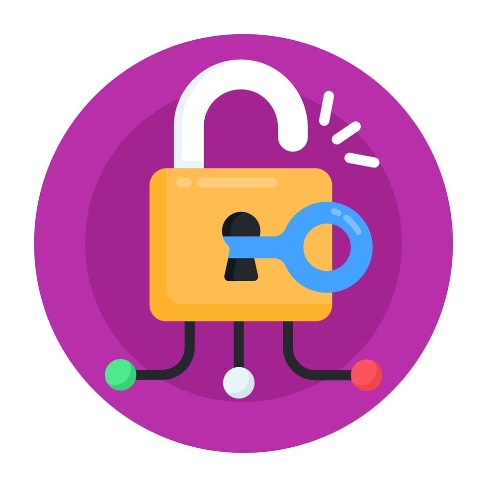 Broken And Cracked Lock vector