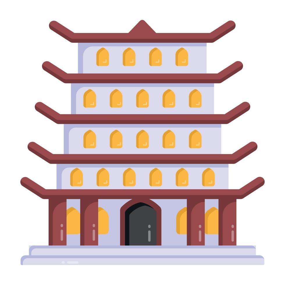 Japanese Temple pagoda vector