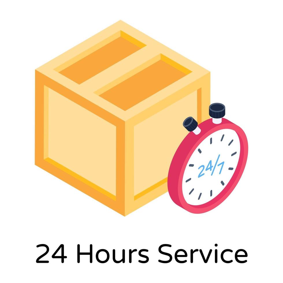 Servicio 24 horas vector