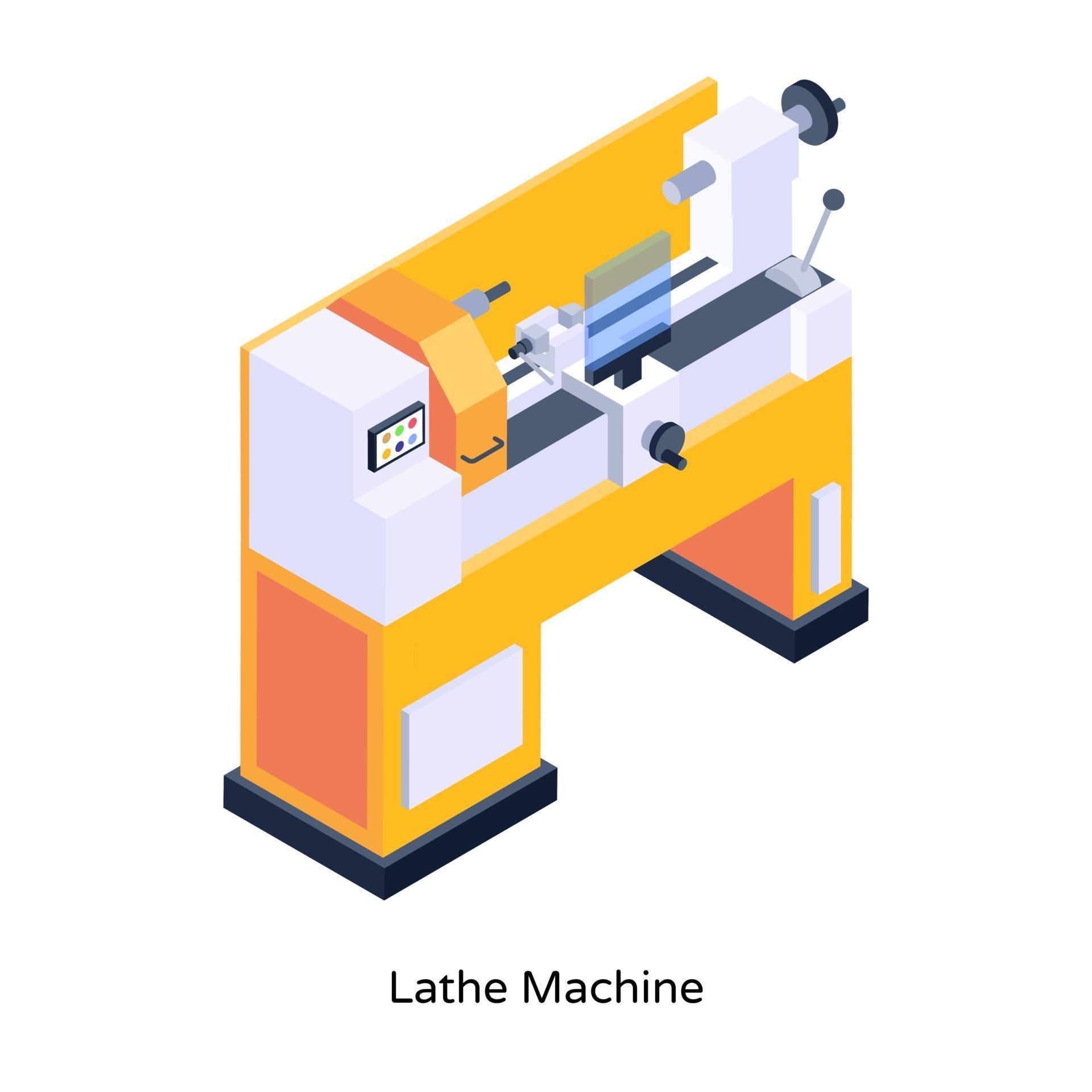 Lathe Machine production 3058696 Vector Art at Vecteezy
