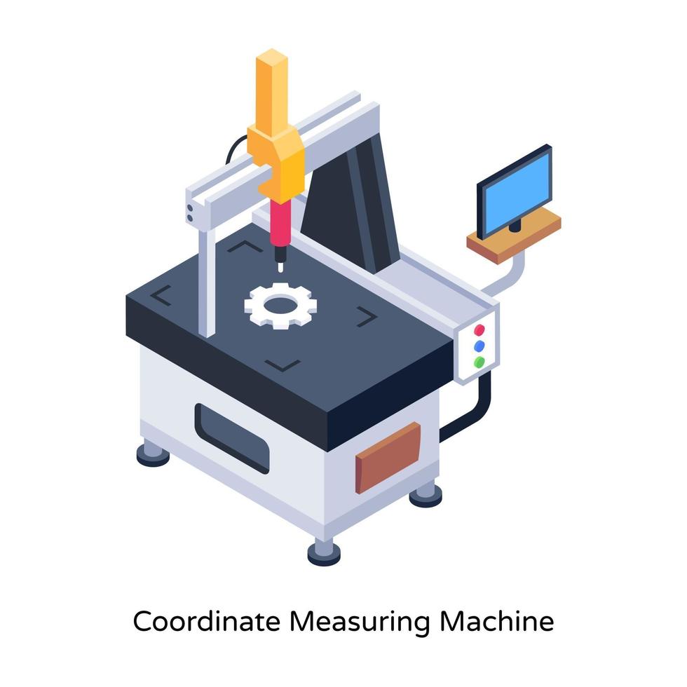 máquina de medir coordinada vector