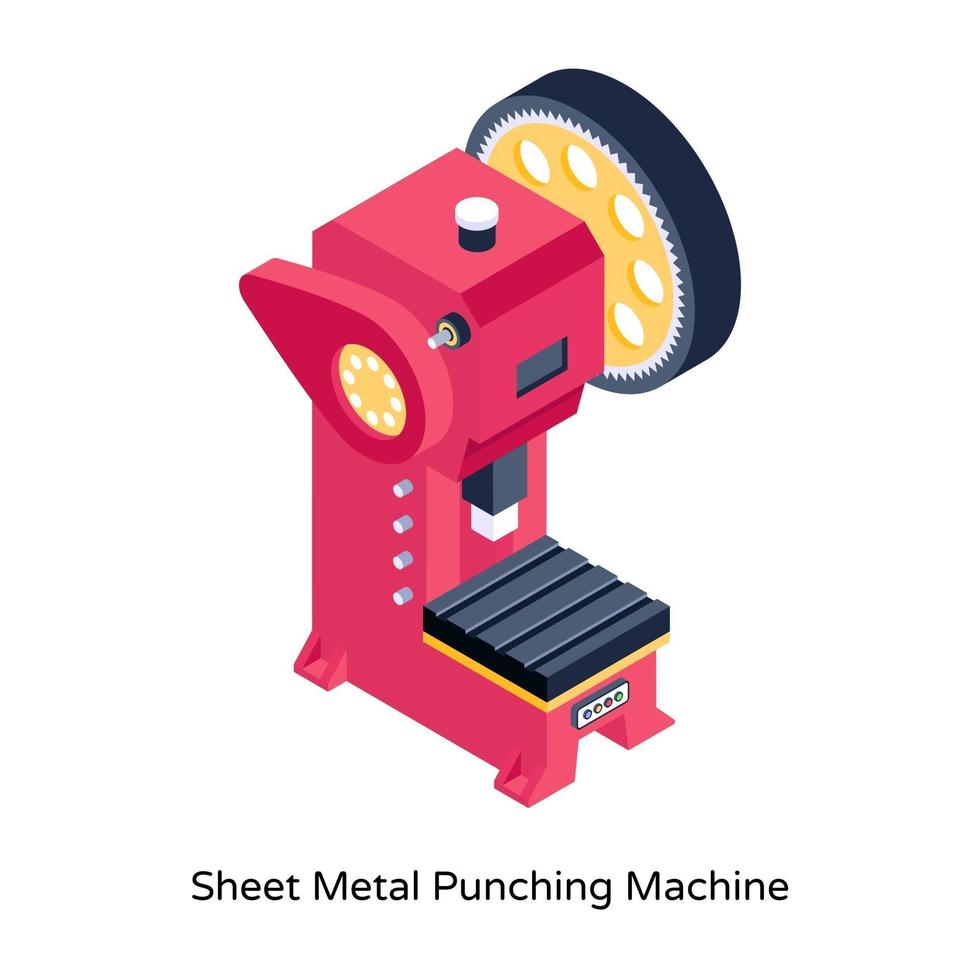 Sheet Metal Punching Machine vector