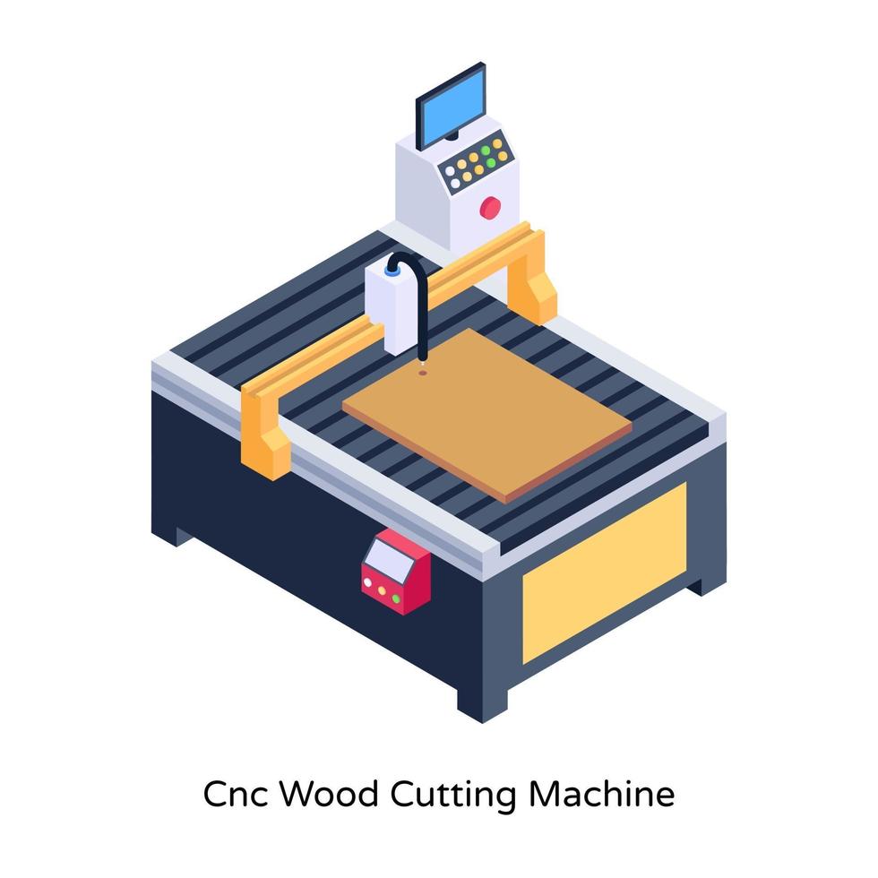 cortadora de madera cnc vector