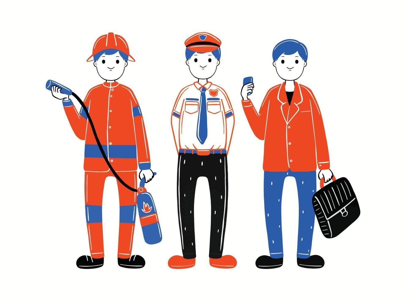 man profession in flat design style vector