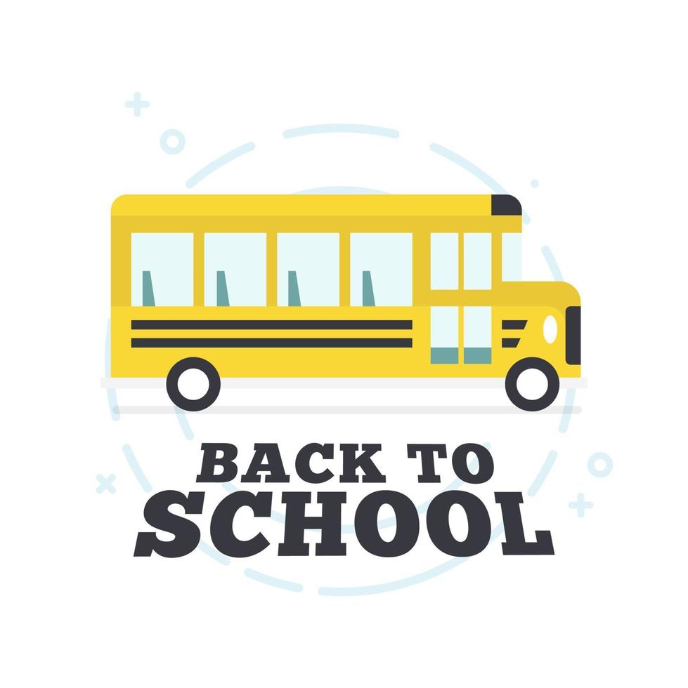 School bus. Back to School Concept. vector