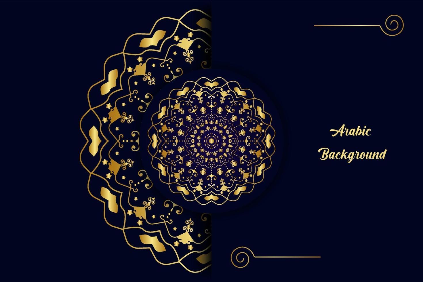 Luxury mandala background with golden arabesque pattern background vector