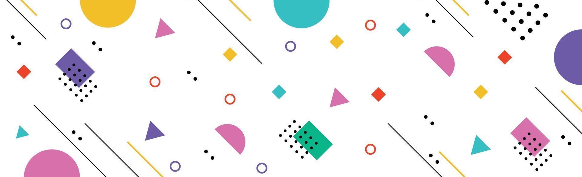 Abstract background with different geometric shapes - illustration vector