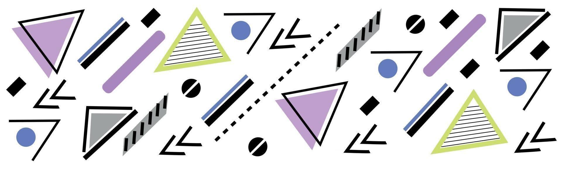 Abstract background with different geometric shapes - illustration vector