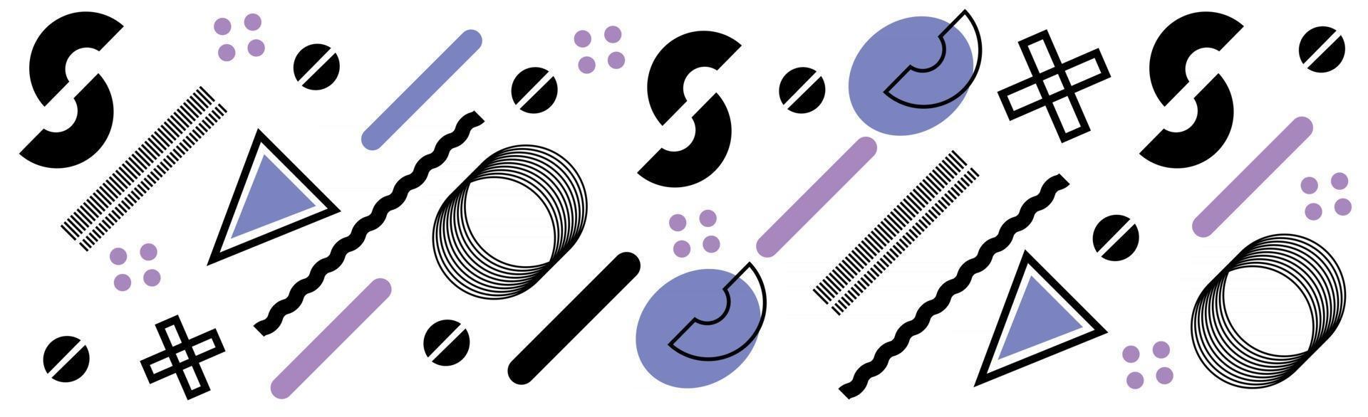 Abstract background with different geometric shapes - illustration vector