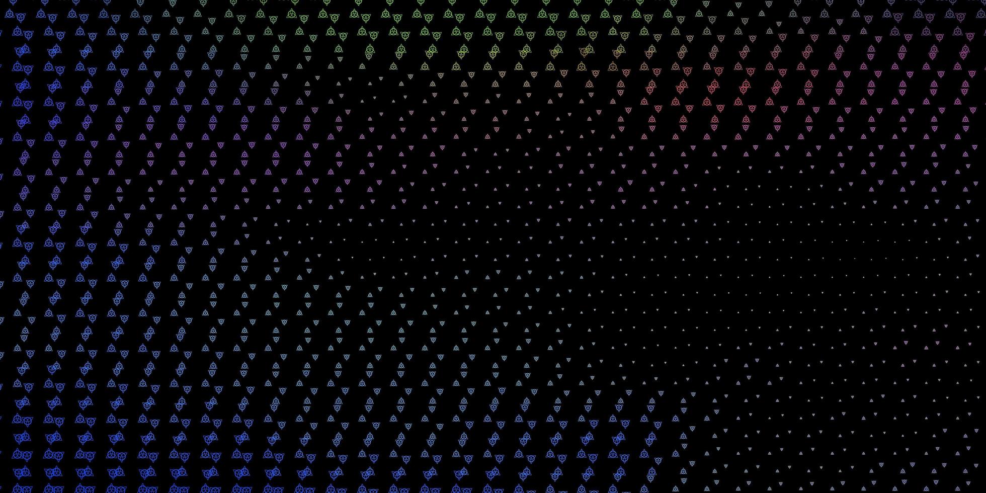 Dark Blue, Red vector texture with religion symbols.