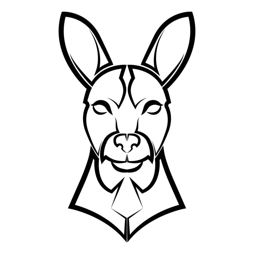 kangaroo line art vector