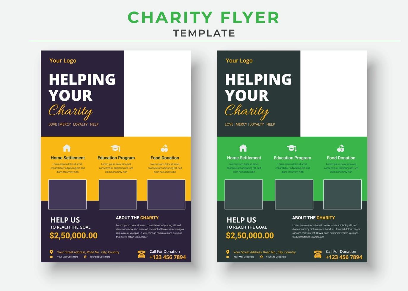 charity flyer Template, life charity existence promotion, flyer design vector