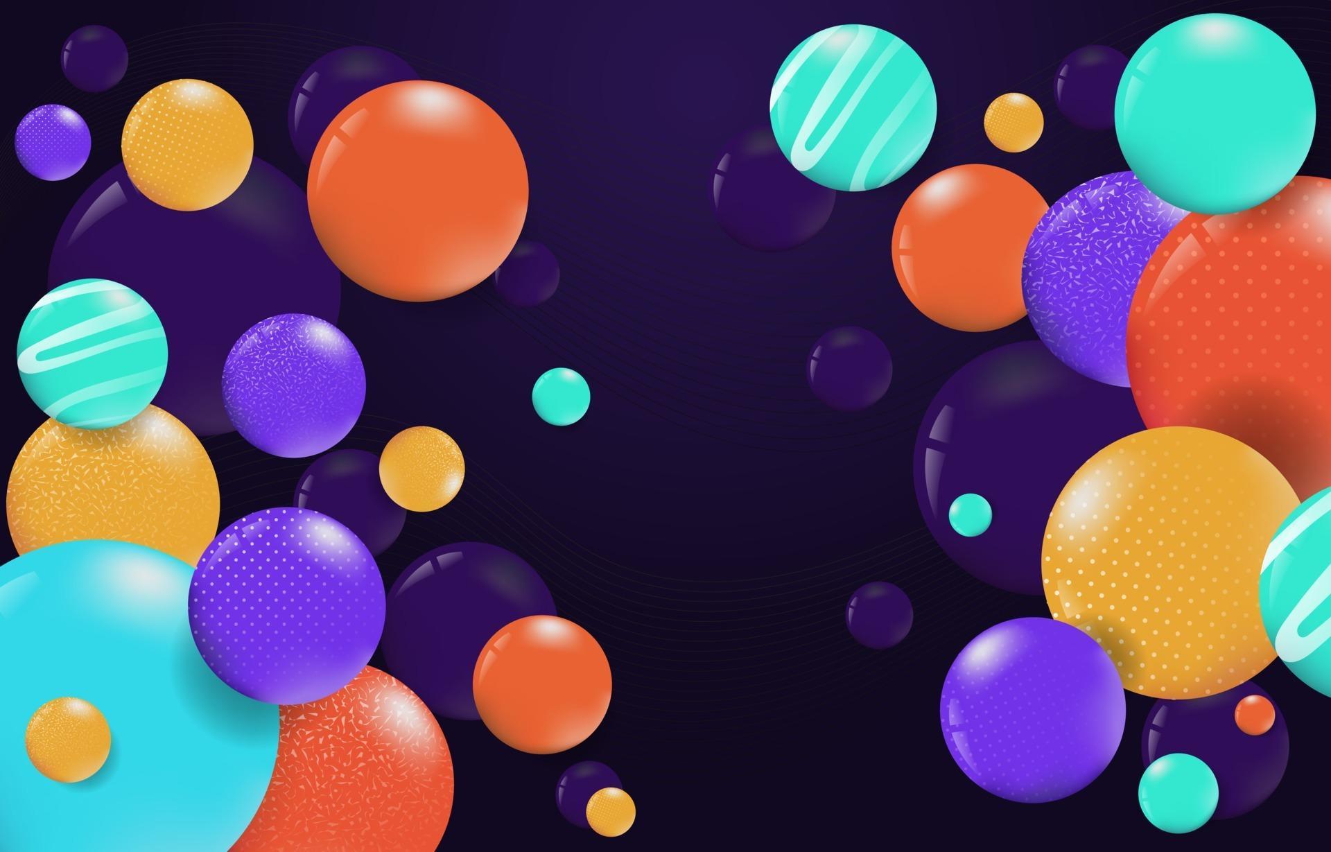 Colorful Abstract Glossy Balls Background 3059958 Vector Art at Vecteezy