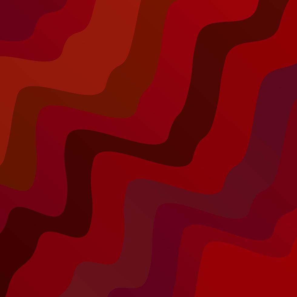 Dark Red vector background with curved lines.