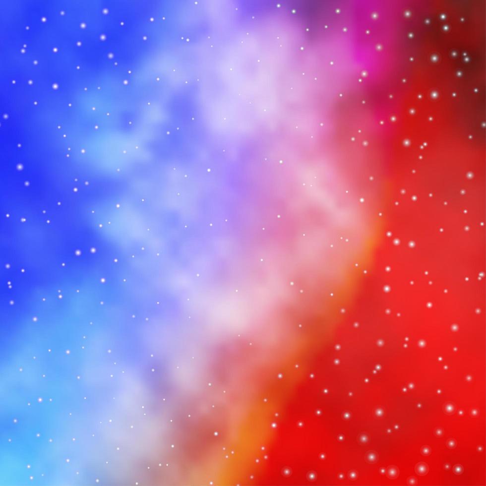 Light Blue, Red vector background with colorful stars.