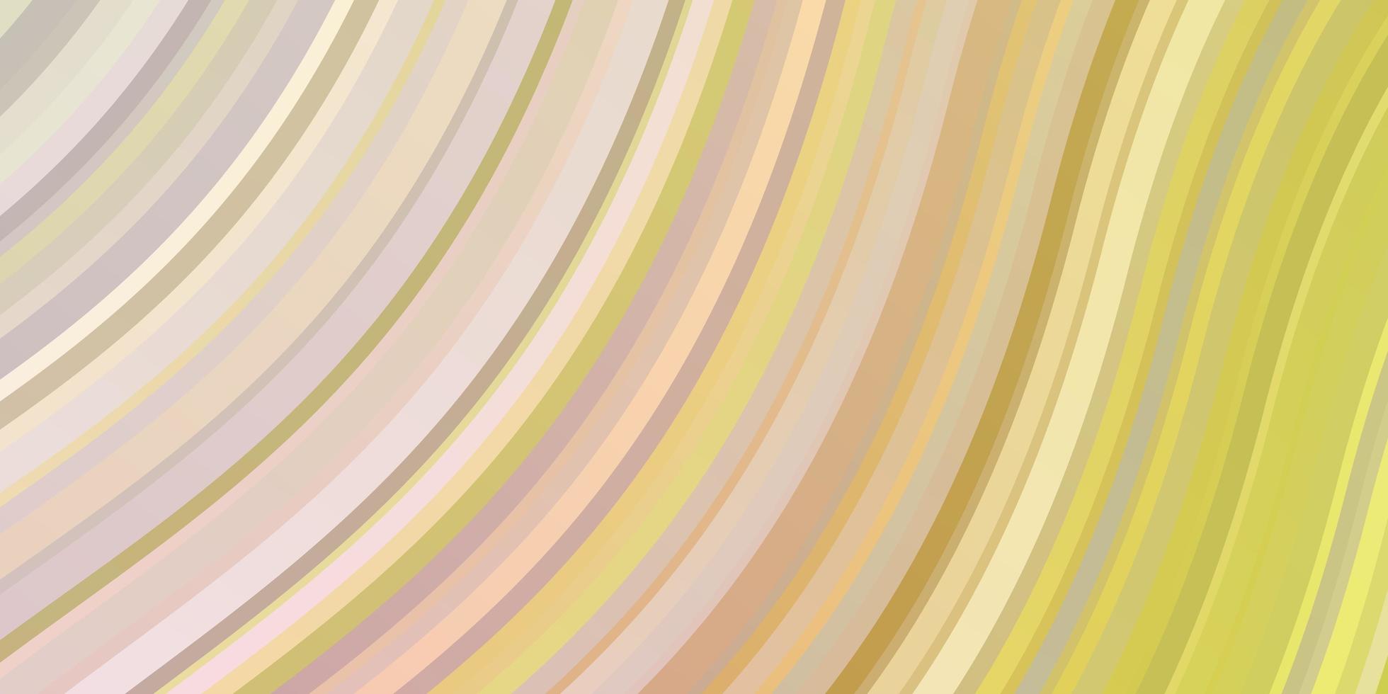 Light Pink, Yellow vector template with curves.