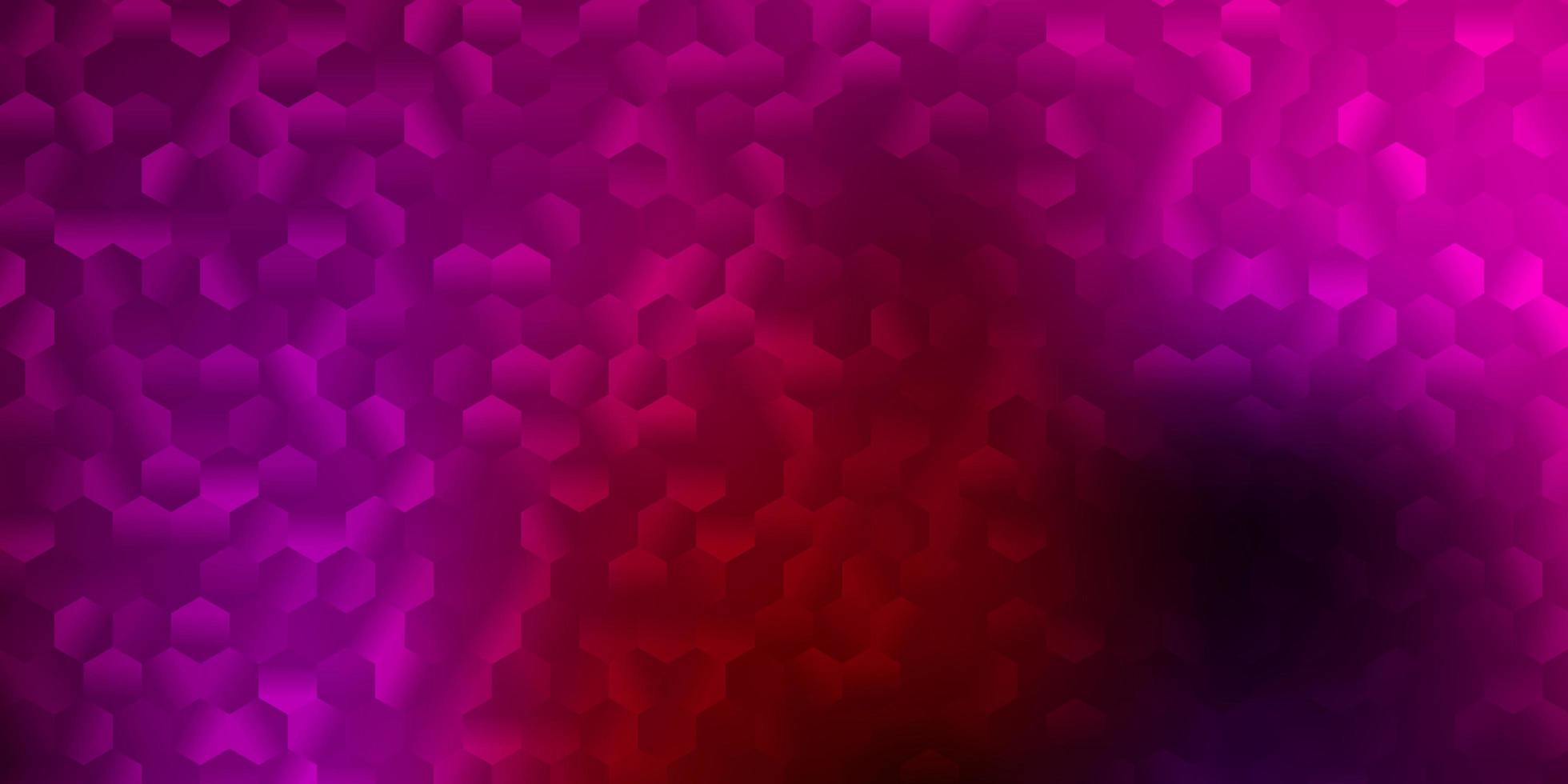Dark pink vector backdrop with a batch of hexagons.