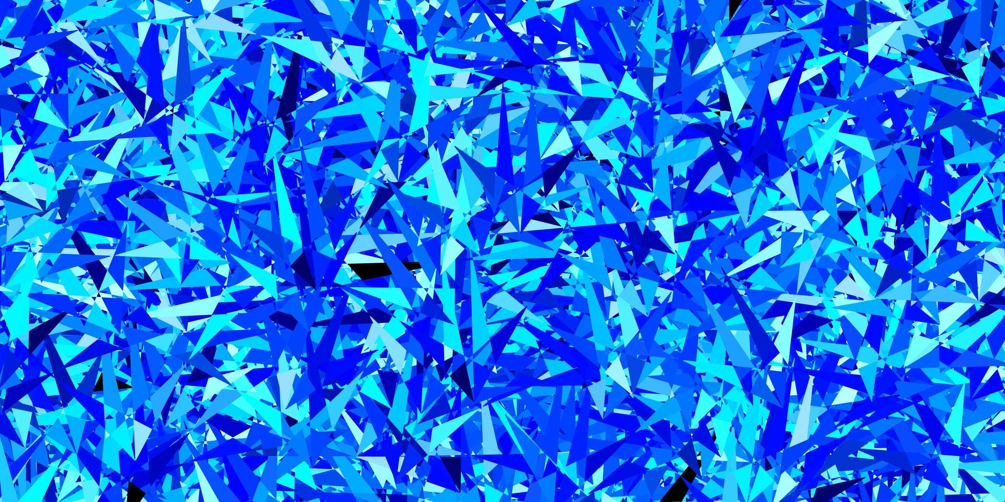 Dark BLUE vector template with crystals, triangles.