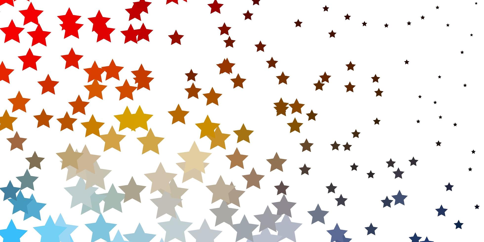 Light Blue, Yellow vector background with small and big stars.