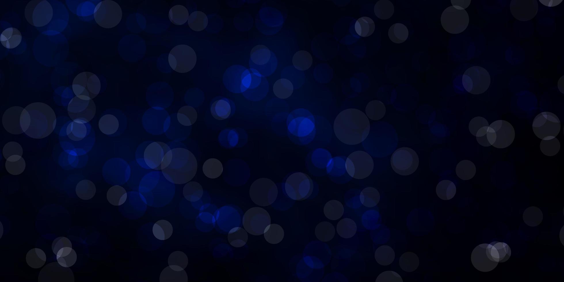 Dark BLUE vector background with spots.