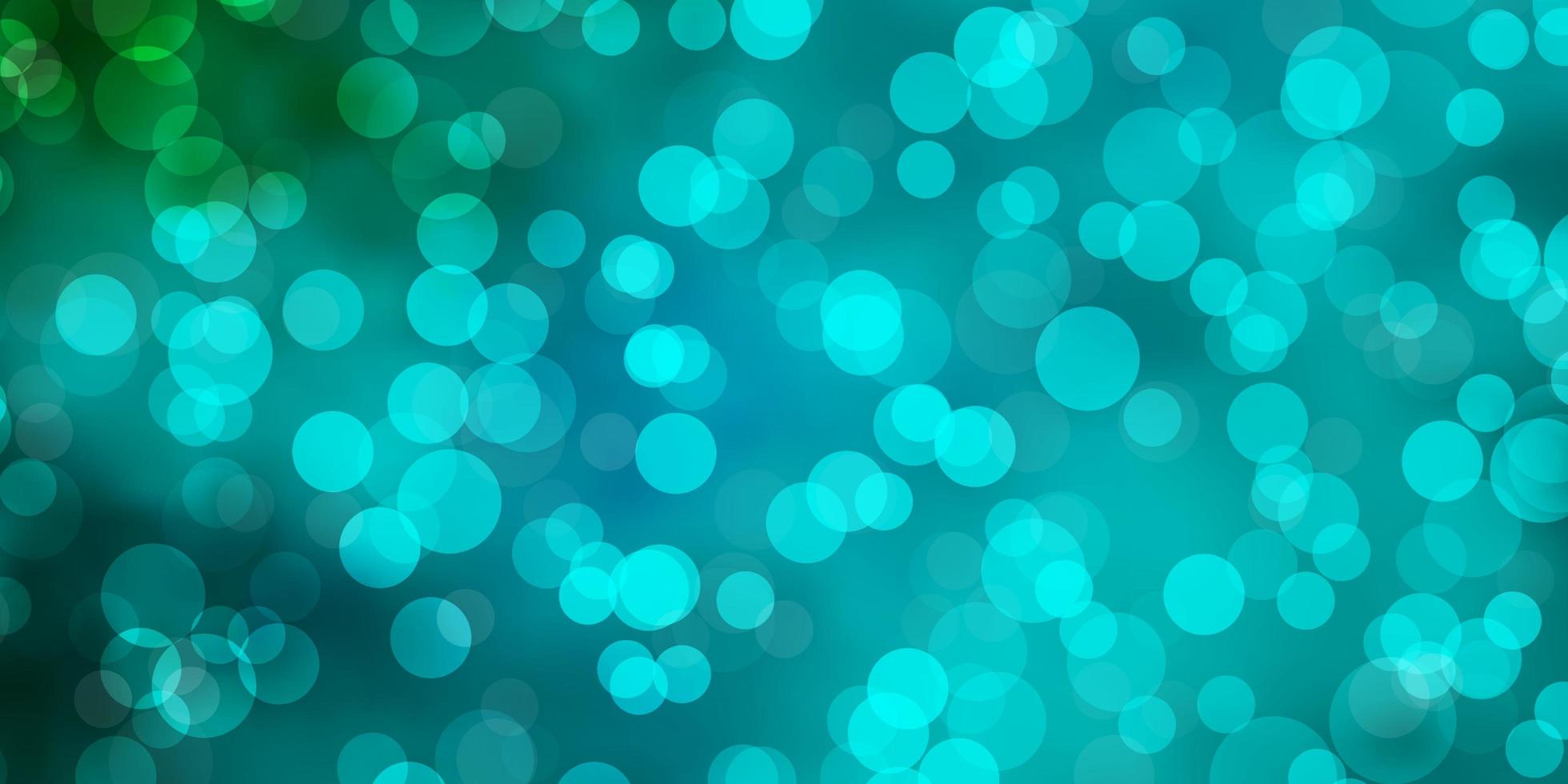 Light Blue, Green vector pattern with spheres.