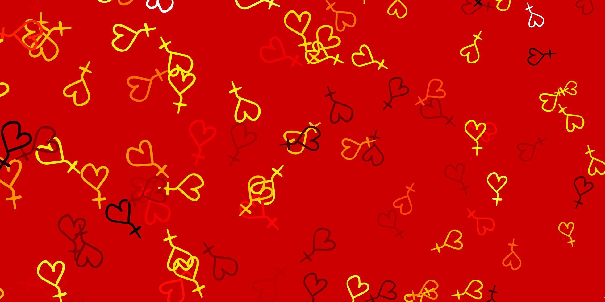 Light Red, Yellow vector texture with women's rights symbols.