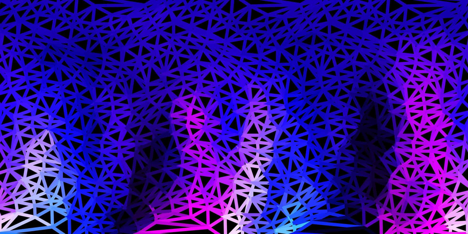 Dark pink, blue vector gradient polygon texture.