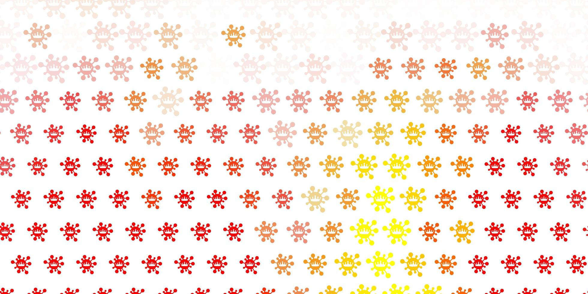Light Red, Yellow vector texture with disease symbols.