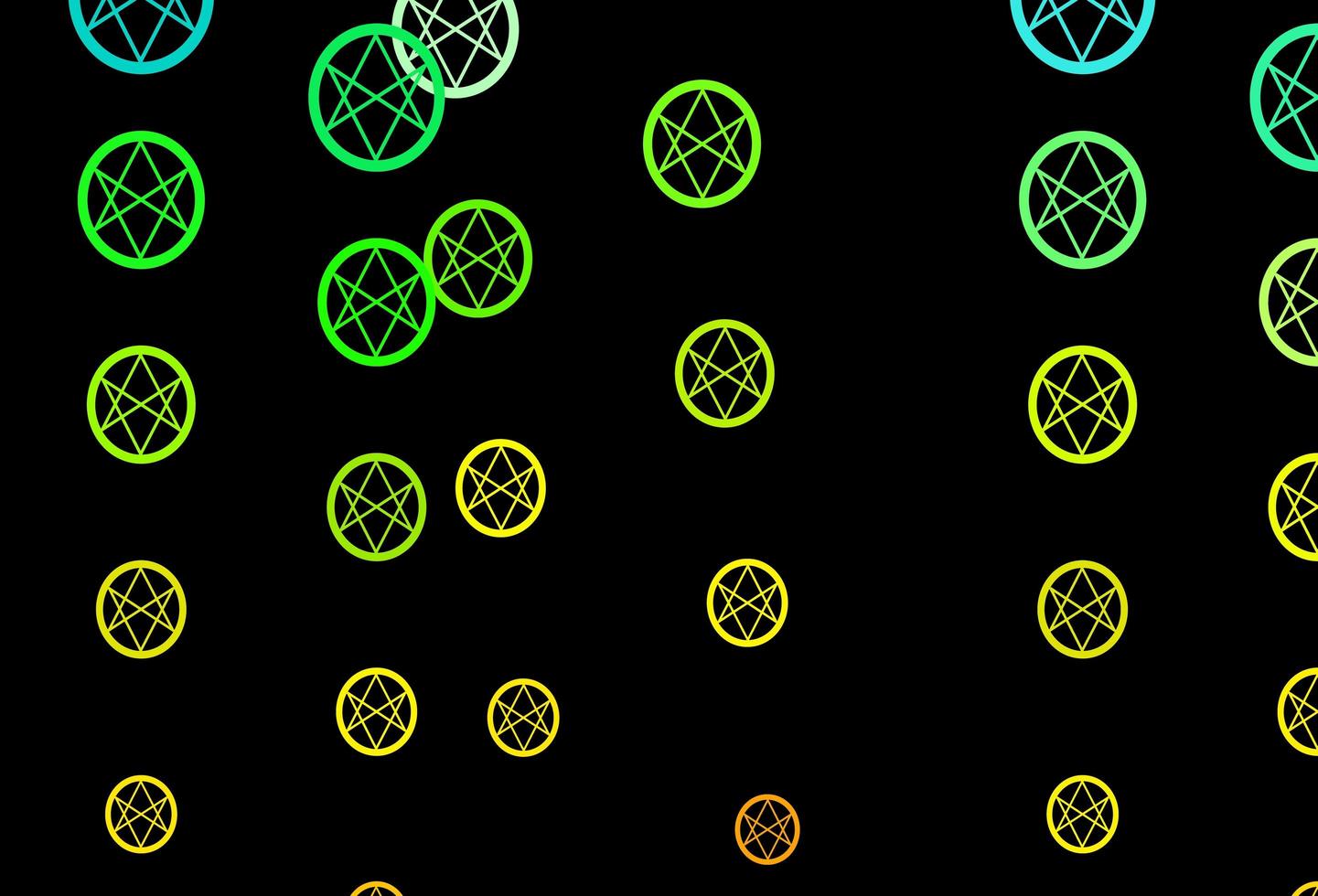 Dark Multicolor vector texture with religion symbols.