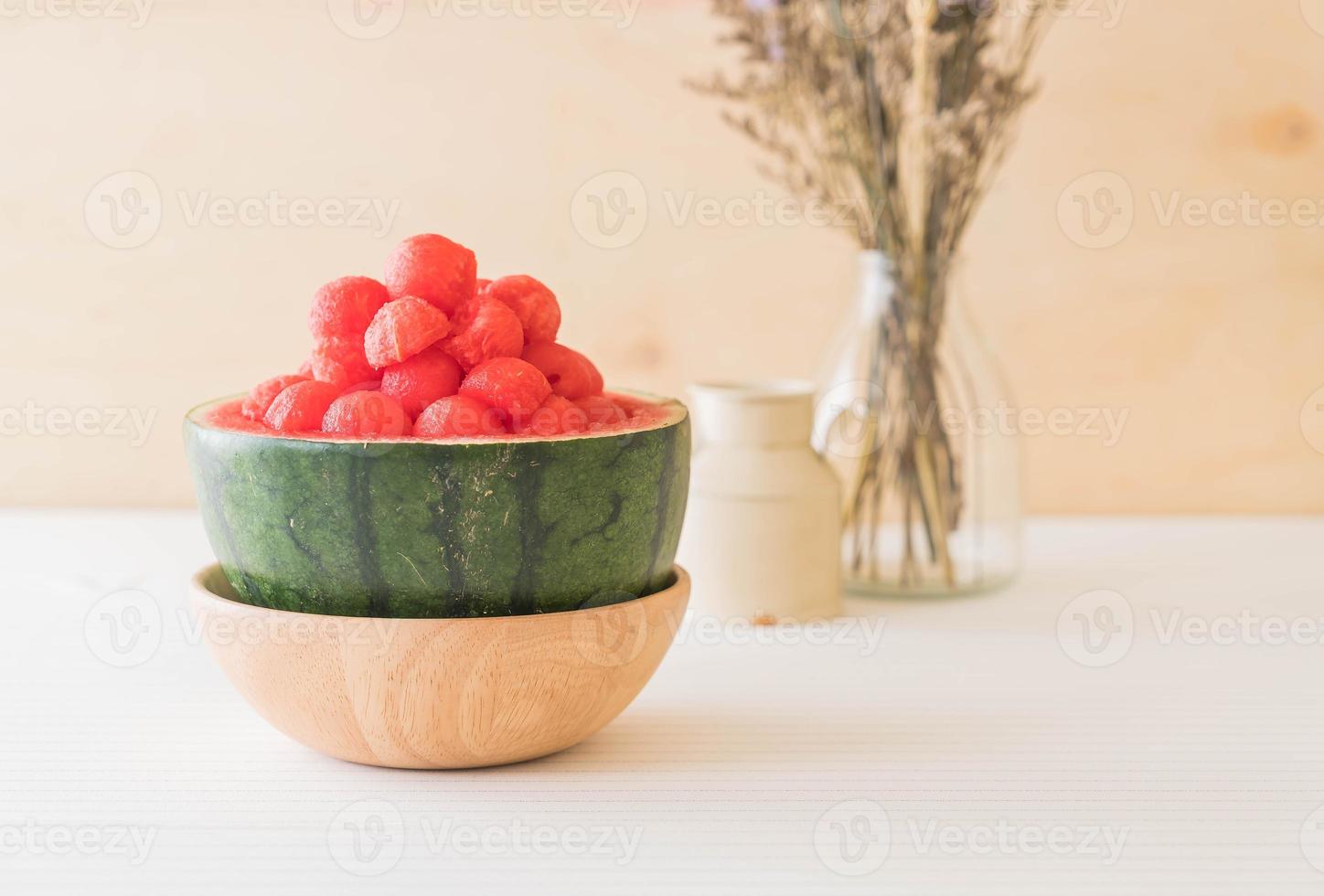 Fresh watermelon on the table photo