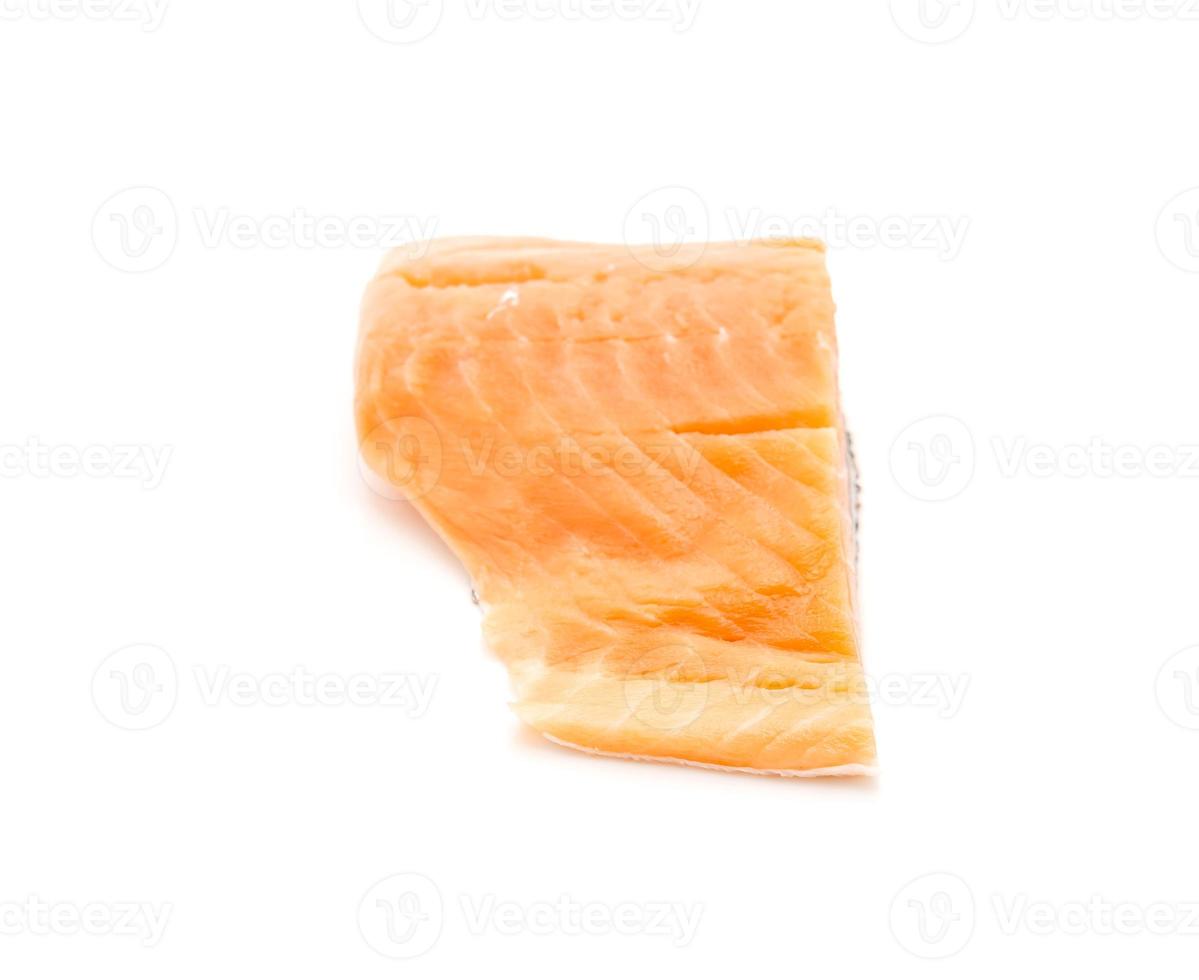 Fresh Salmon on white photo