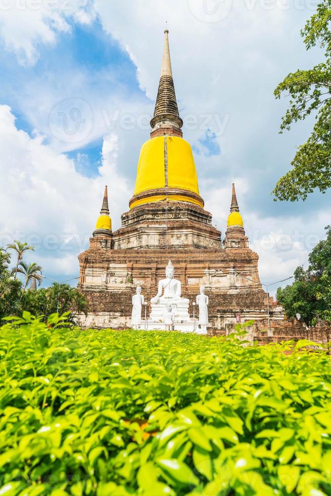 Beautiful old architecture historic of Ayutthaya in Thailand - boost up color processing style photo