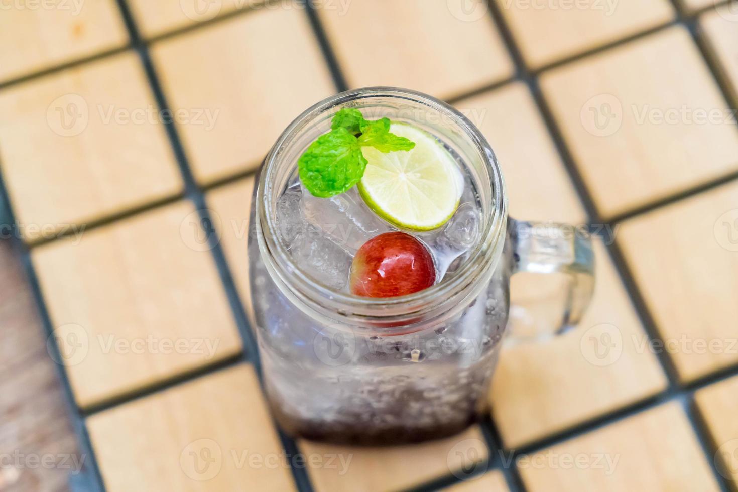 Grape soda mint on the table photo