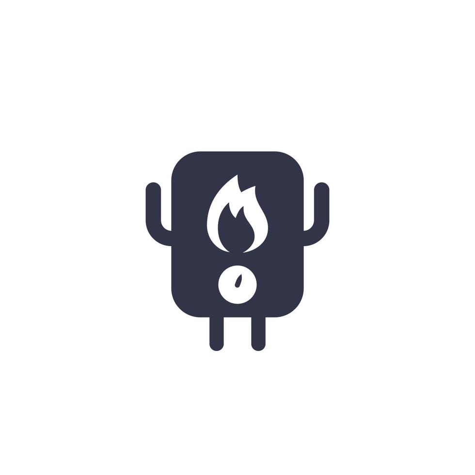 heating system vector icon on white