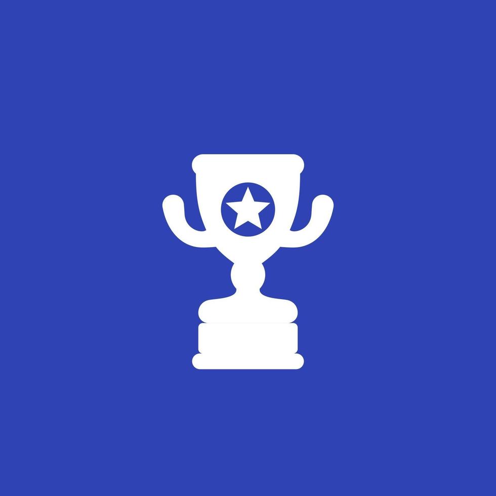 trophy cup vector icon