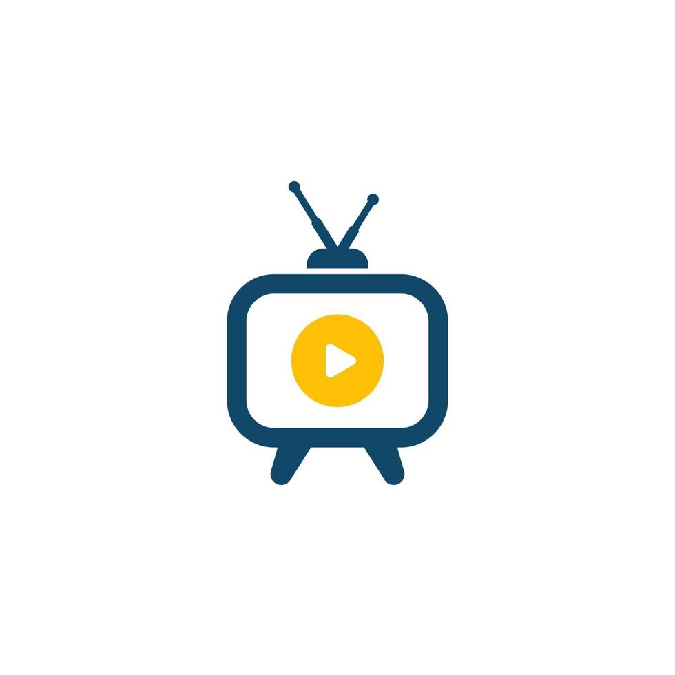 tv with antenna icon vector